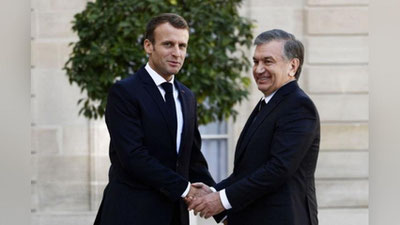 Изрображение 'Переговоры глав Узбекистана и Франции пройдут в Самарканде'