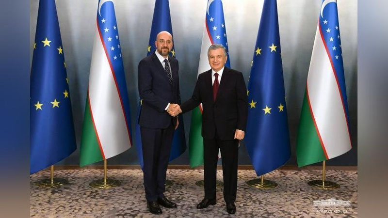 Изрображение 'Шавкат Мирзиёев и Шарль Мишель обсудили вопросы скорейшего принятия Соглашения о расширенном партнерстве с ЕС'