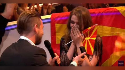 '​“Евровидение” жонли эфирида македониялик иштирокчига  турмушга чиқиш таклифи берилди'ning rasmi