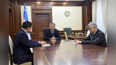 Изрображение 'ГЛАВА УЗБЕКИСТАНА ПРИНЯЛ НОВОГО ГЕНСЕКА ШОС'