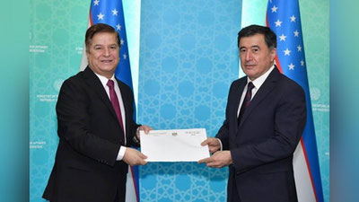 Изрображение 'Владимир Норов в качестве и.о.министра иностранных дел принял посла Палестины'