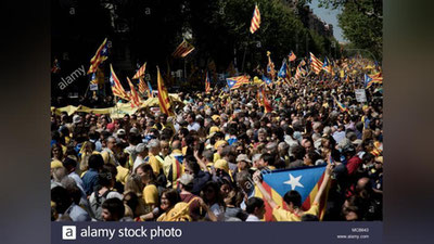 'Kataloniyada norozilik namoyishlari bo`lib o`tmoqda'ning rasmi