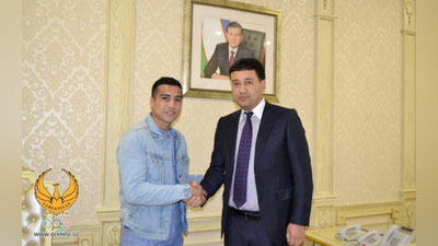 'Умид Аҳмаджонов Шаҳрам Ғиёсовни Токиодаги Олимпия ўйинларига таклиф қилди'ning rasmi