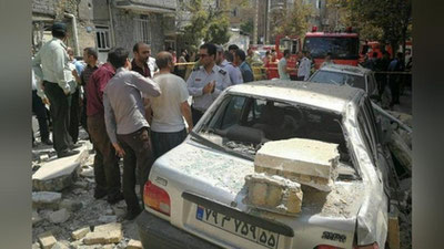 'Tehronda gaz portlashi oqibatida odamlar jabrlandi'ning rasmi