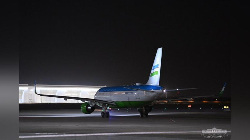 'Shavkat Mirziyoev Turkmanistondagi tashrifini yakunlab, Toshkentga qaytib keldi'ning rasmi