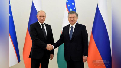 'O`zbekiston va Rossiya Prezidentlarining muzokaralari boshlandi'ning rasmi