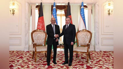 'O`zbekiston va Afg`oniston Prezidentlarining uchrashuvi bo`lib o`tdi'ning rasmi