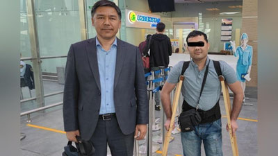 Изрображение 'Узбекистанцу, получившему травму на стройке в Калининграде, помогли вернуться на родину'