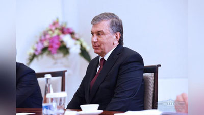 'Ўзбекистон Республикаси Президенти хорижий делегациялар раҳбарларини қабул қилди'ning rasmi