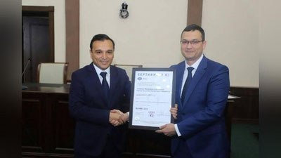 Изрображение 'ПЕРВЫЙ ГОСОРГАН УЗБЕКИСТАНА ПОЛУЧИЛ МЕЖДУНАРОДНЫЙ СЕРТИФИКАТ КАЧЕСТВА'