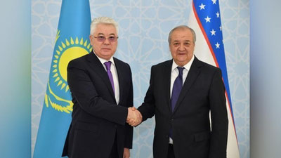 'Samarqandda Abdulaziz Komilov Qozog`iston Tashqi ishlar vaziri bilan uchrashdi'ning rasmi