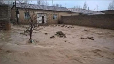 'Qozog`istonning Toshkent viloyatiga chegaradosh hududida suv toshqini kuzatilmoqda (video)'ning rasmi