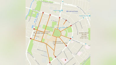 Изрображение 'В ТАШКЕНТЕ 8 СЕНТЯБРЯ ПЕРЕКРОЮТ РЯД УЛИЦ В ЦЕНТРЕ'