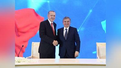 'Ўзбекистон ва Туркия Президентлари бизнес-форумга ташриф буюрди (онлайн трансляция)'ning rasmi