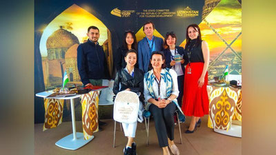 'Kann festivalining O`zbekiston milliy pavilonida ikkinchi kun: qo`shma loyihalar, tajriba almashish, yulduzli mehmonlar 'ning rasmi