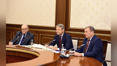 '​O`ZBEKISTON PREZIDENTI ROSSIYa QIShLOQ XO`JALIGI VAZIRI BILAN UChRAShDI'ning rasmi