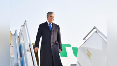 Изрображение 'Гурбангулы Бердымухамедов прибыл в Узбекистан'