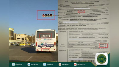 'Buxoro markaziy ko`chalarida svetaforning qizil chirog`ida harakatlanib yurgan avtobus haydovchisi aniqlandi'ning rasmi