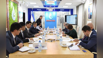 '“Ўзбекнефтгаз”: Бошқарув раиси “Газмпробанк”нинг Алексей Матвеев бошчилигдаги делегация аъзолари билан муҳокамалар ўтказди (Фото)'ning rasmi