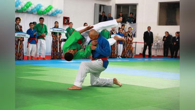 'Бухорода кураш бўйича Ўзбекистон кубоги мусобақалари бошланди'ning rasmi