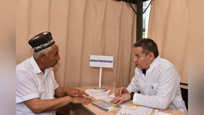 'Беҳзод Мусаев бошчилик қилаётган Чироқчидаги сайёр қабул сўнгги бемор даволашга йўналтирилгунга қадар давом этади - ССВ'ning rasmi