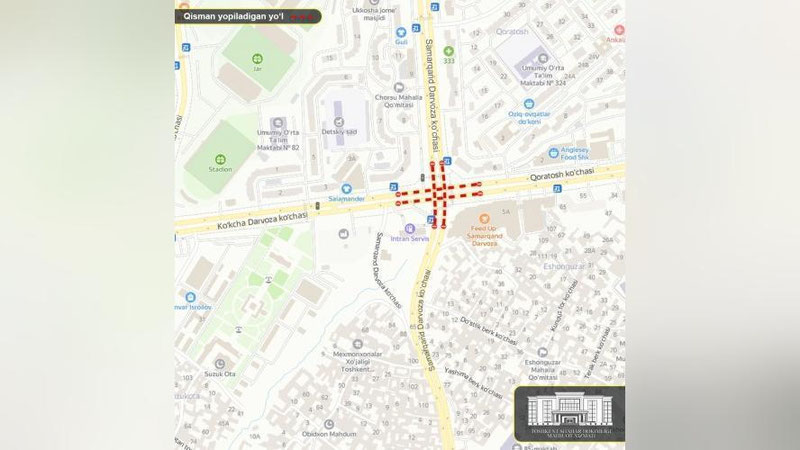 'Тошкентдаги “Самарқанд дарвоза” атрофида автомобиллар ҳаракати чекланмоқда'ning rasmi