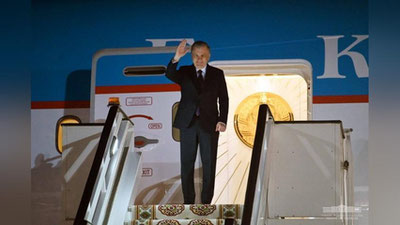 'Shavkat Mirziyoev Turkmanistonga rasmiy tashrifini yakunlab, Toshkentga qaytdi (foto)'ning rasmi