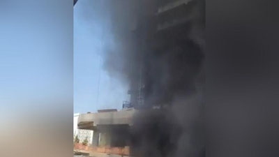 Изрображение 'В строящемся доме на "Дружбе народов" в Ташкенте произошел пожар (видео)'