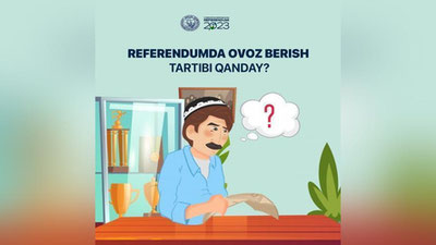 'O`zbekiston Respublikasining referedumida ovoz berish tartibi haqida eslatma'ning rasmi