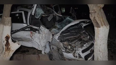 Изрображение 'В Ургенче водитель "Спарка" на большой скорости врезался в дерево: погиб его пассажир'