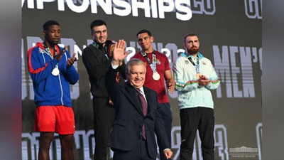 'Шавкат Мирзиёев чемпионларни тақдирлаш маросимида иштирок этди (фото)'ning rasmi