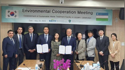 'Koreya instituti bilan 6,6 mln AQSh dollari miqdoridagi grant loyihasini amalga oshirish bo`yicha bitim imzolandi'ning rasmi