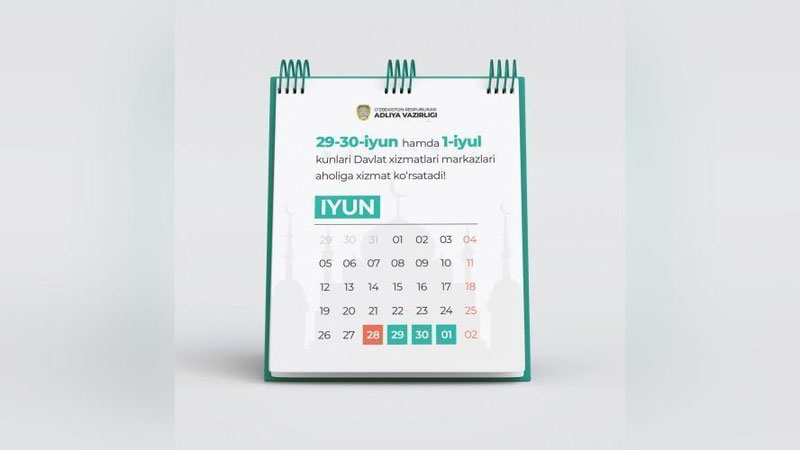 'Davlat xizmatlari markazlari dam olish kunlari ham ishlaydi'ning rasmi