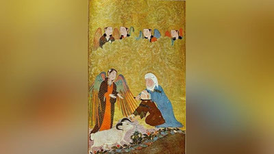 'Qurbon hayiti tarixi aks etgan Temuriylar davri miniatyurasi'ning rasmi