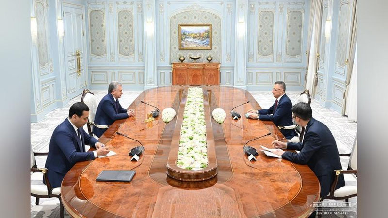 'Shavkat Mirziyoev Turkiya Buyuk millat majlisi Tashqi aloqalar qo`mitasi raisini qabul qildi'ning rasmi