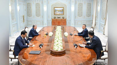 'Shavkat Mirziyoev Turkiya Buyuk millat majlisi Tashqi aloqalar qo`mitasi raisini qabul qildi'ning rasmi