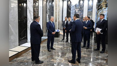 'Президент керамогранит маҳсулотлар ишлаб чиқариш бўйича янги завод билан танишди (фото)'ning rasmi