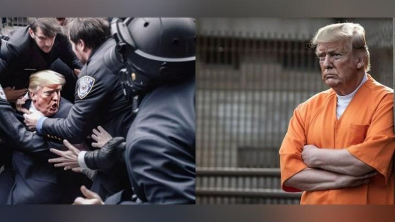 'Tramp qamoqxonada rasman suratga tushgan birinchi AQSh prezidentiga aylandi'ning rasmi