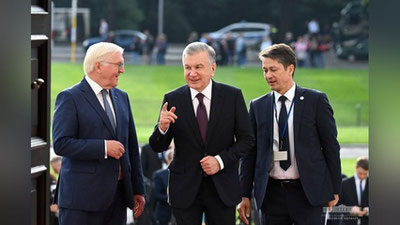 'Шавкат Мирзиёев Германияда Марказий Осиё давлатлари раҳбарларининг Франк-Вальтер Штайнмайер билан учрашувида иштирок этди (фото)'ning rasmi