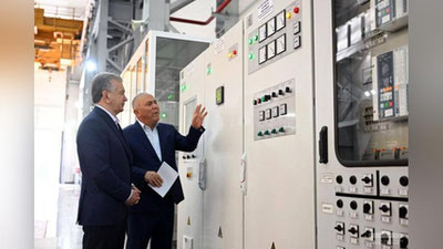 'Prezident To`palang gidroelektr stansiyasining modernizasiya ishlarini ko`zdan kechirdi (foto)'ning rasmi