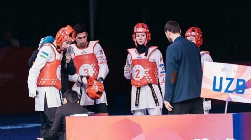 'O`zbekistonlik taekvondochilar Jahon kubogida kumush medalga sazovor bo`lishdi'ning rasmi