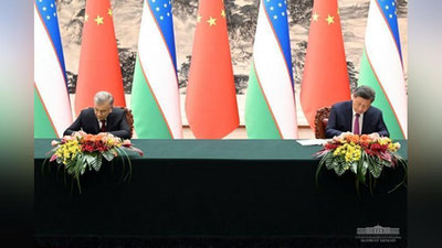 'O`zbekiston va Xitoy o`rtasida bir qator hujjatlar imzolandi'ning rasmi