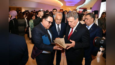 'Bokuda “O`zbekiston madaniy merosi Ozarbayjon to`plamlarida” kitob-albomining tantanali taqdimoti bo`lib o`tdi'ning rasmi