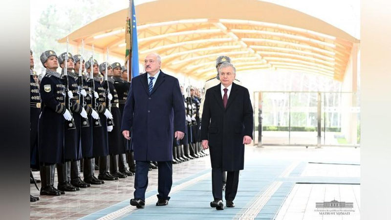 'Belarus Prezidentini tantanali kutib olish marosimi bo`ldi'ning rasmi