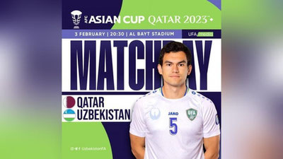 Изрображение 'Сборная Узбекистана сегодня сыграет в четвертьфинале Кубка Азии'