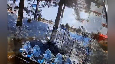 Изрображение 'В Андижанской области у продавца газированной воды взорвался баллон (видео)'