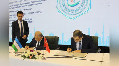 'O`zbekiston va Turkiya inson huquqlari bo`yicha milliy institutlari o`rtasida Memorandum imzolandi'ning rasmi