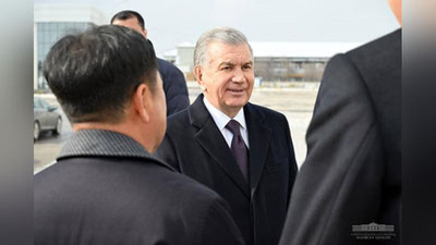 'Bugun Shavkat Mirziyoev Sirdaryoga boradi'ning rasmi