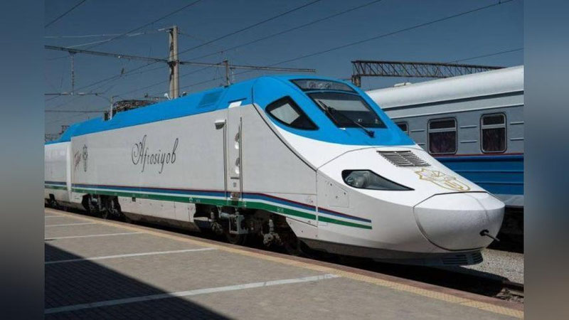 '10, 11, 12, 13 aprel kunlari “Samarqand — Toshkent — Samarqand” yo`nalishida Afrosiyob elektropoezdining qo`shimcha harakati amalga oshiriladi'ning rasmi