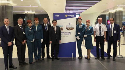 'Italiya poytaxtida Toshkentdan Rimga yo`lga qo`yilgan parvozlarning ochilish marosimi bo`lib o`tdi'ning rasmi